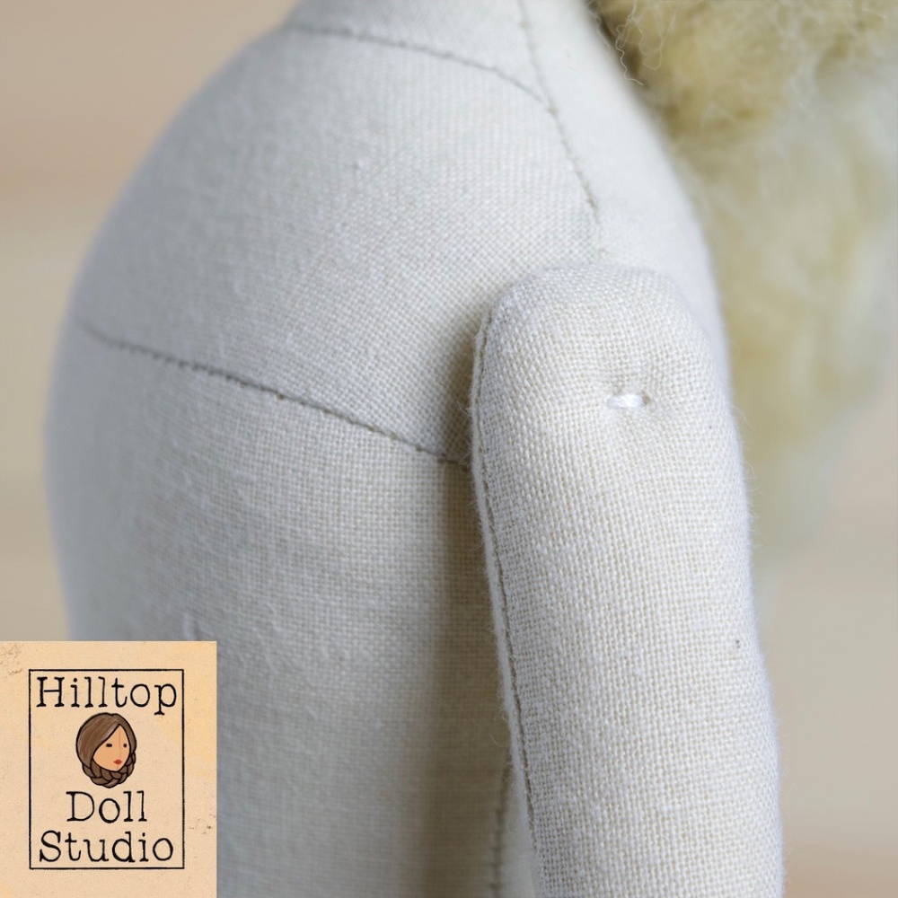 Fabric Doll "Gail" Handcrafted Textile Cloth Heirloom Primitive Doll - Picture 13 of 14